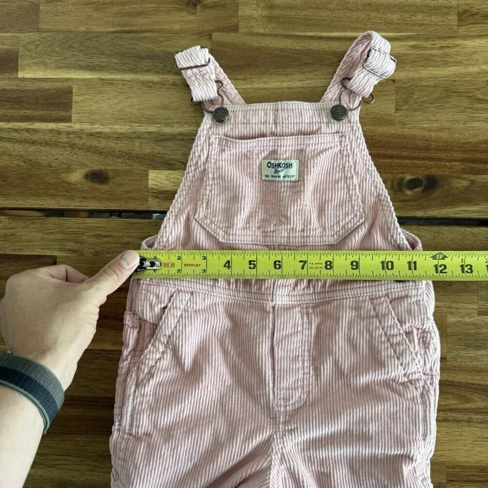 Oshkosh B'gosh Girl's 4T Corduroy Overall PINK‎ Preppy Classic School Play